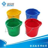 食安库清洁刻度桶10L 食品厂多功能清洁桶 分色带刻度